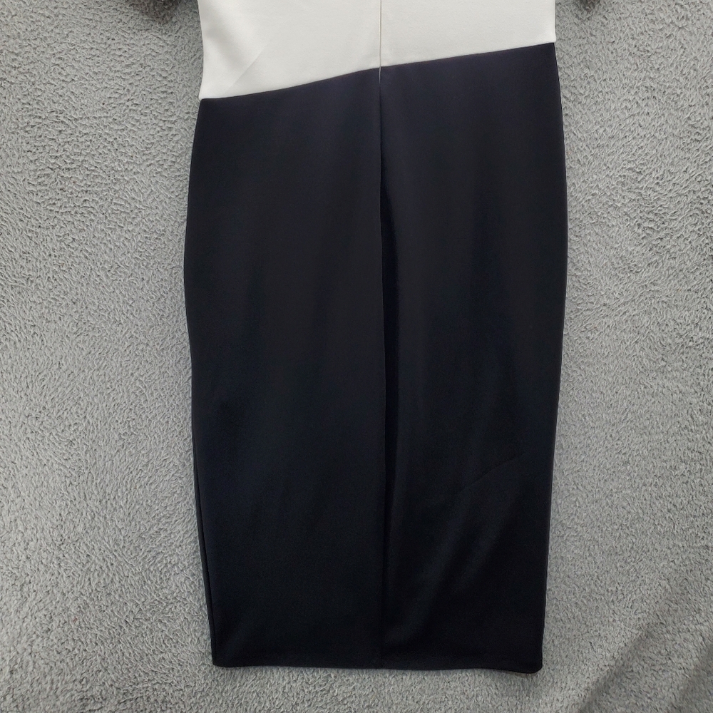 Adrianna Papell White and black Two-Tone Midi Dress - Picture 9 of 12